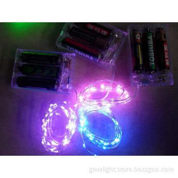 3AA Batteries Pack 60LED LED Silver String Light